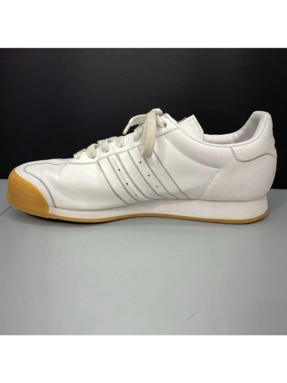 adidas Originals Samoa Sneakers Shoes Retro Classic Leather Gum White Mens 10